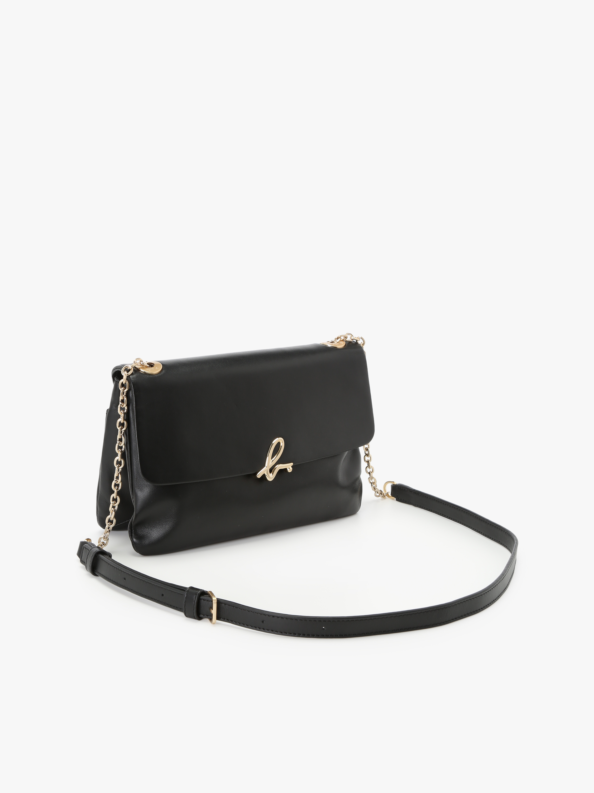 Women's Leather Chain Shoulder Bag (Small) | agnès b. TW