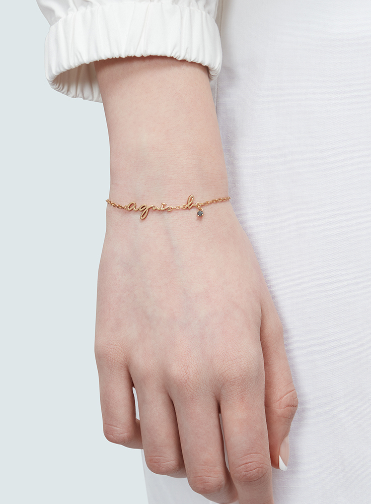 【agnes b】 レディース シルバー \"Color Chain\" ブレスレット agnes b. シルバー Color Chain ブレスレット