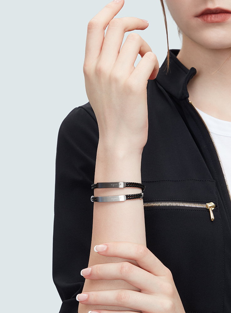 ■agnes b.■レディース カップルレザーブレスレット/送料込 ☆agnes b. アニエスベー ペア コットンコード ブレスレット