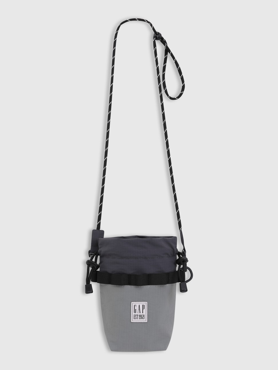 男裝|Logo斜背包-灰綠色