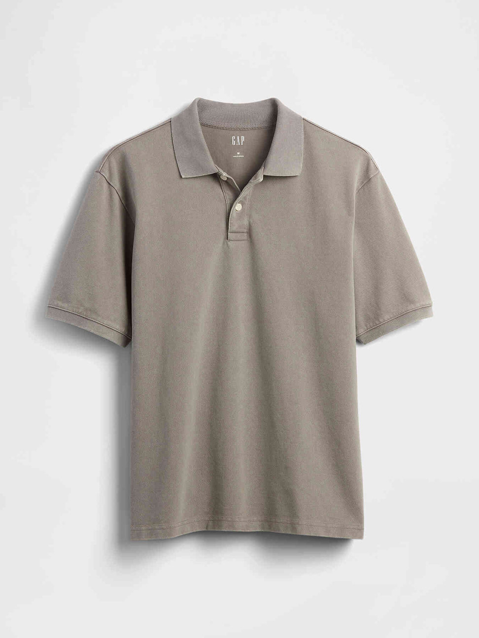男裝|純棉短袖POLO衫-淺灰色