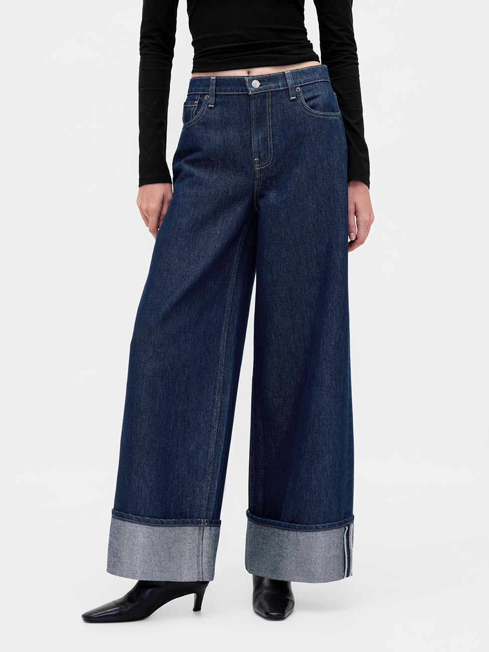 女裝|寬鬆牛仔褲-牛仔藍