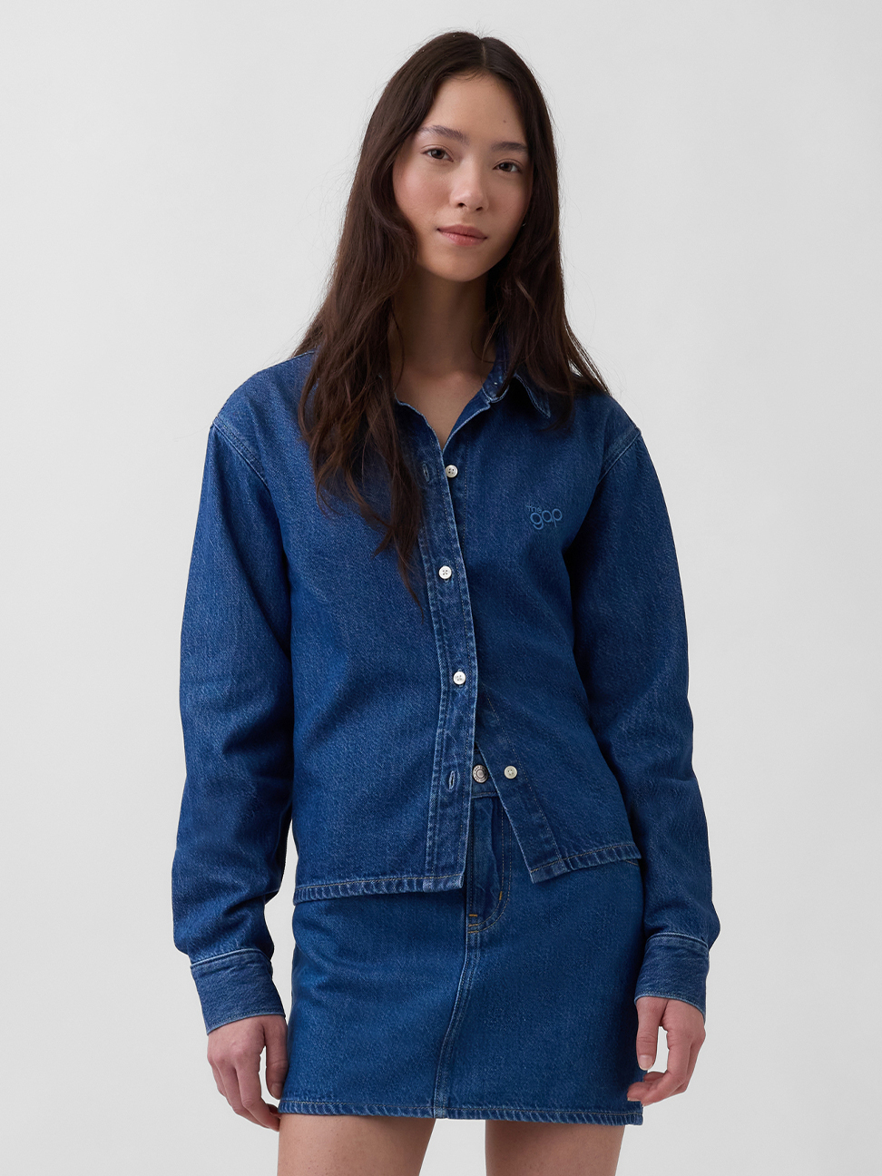 UltraSoft牛仔布Gap Logo 襯衫