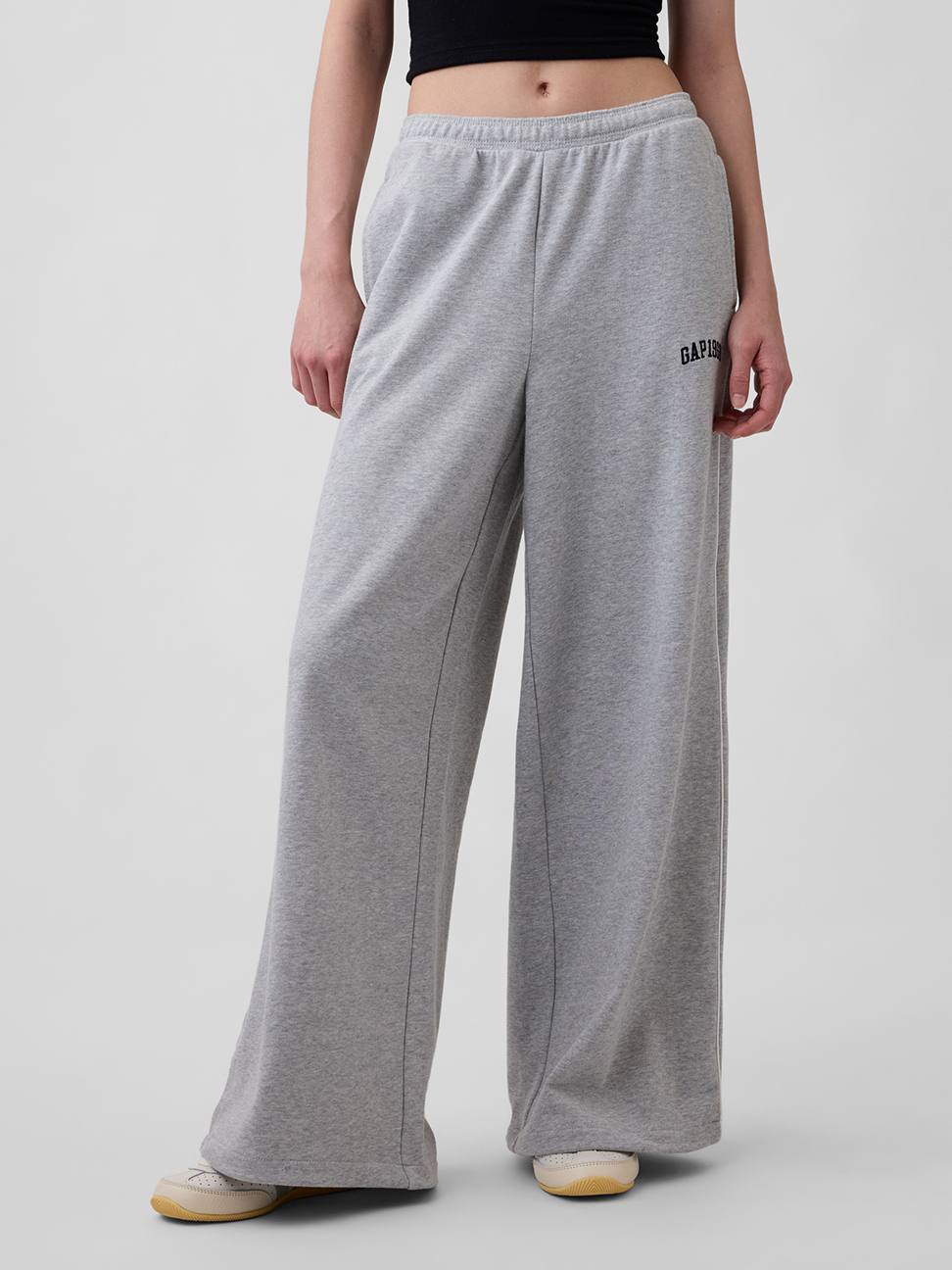 法式毛圈布1969 Logo寬鬆寬腿運動褲