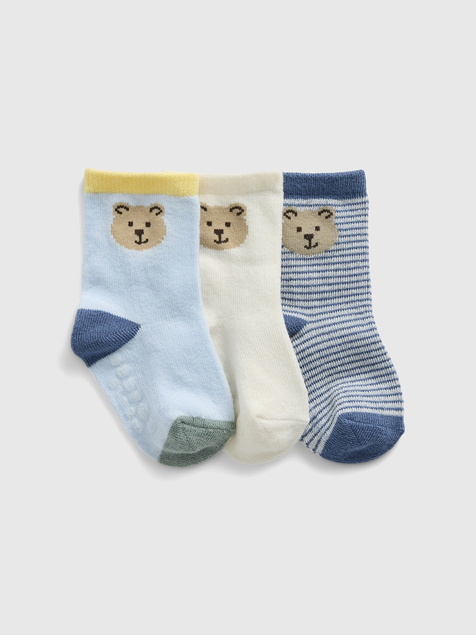嬰兒布萊納小熊中筒襪（3雙組）