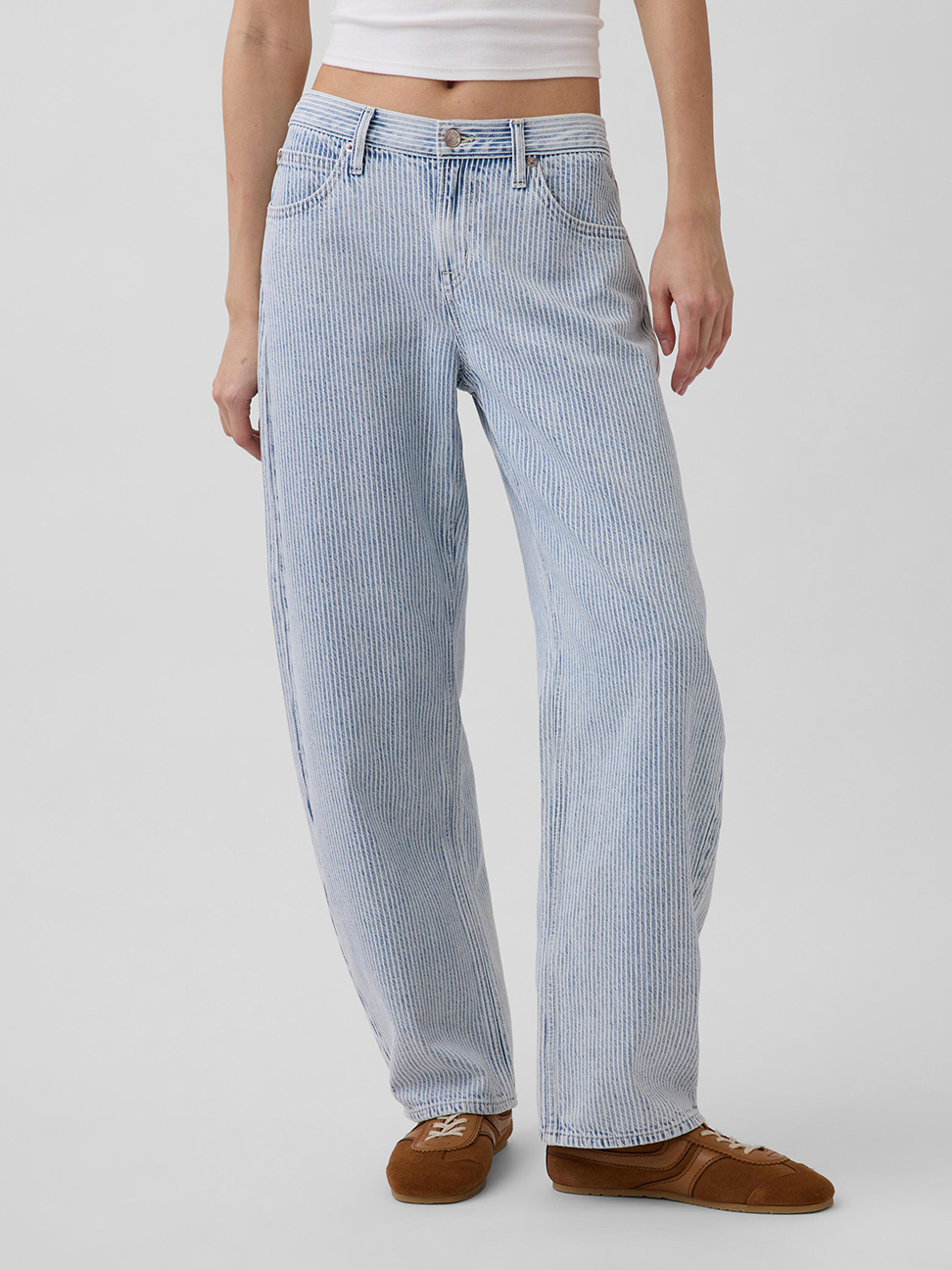 低腰UltraSoft筒形牛仔褲