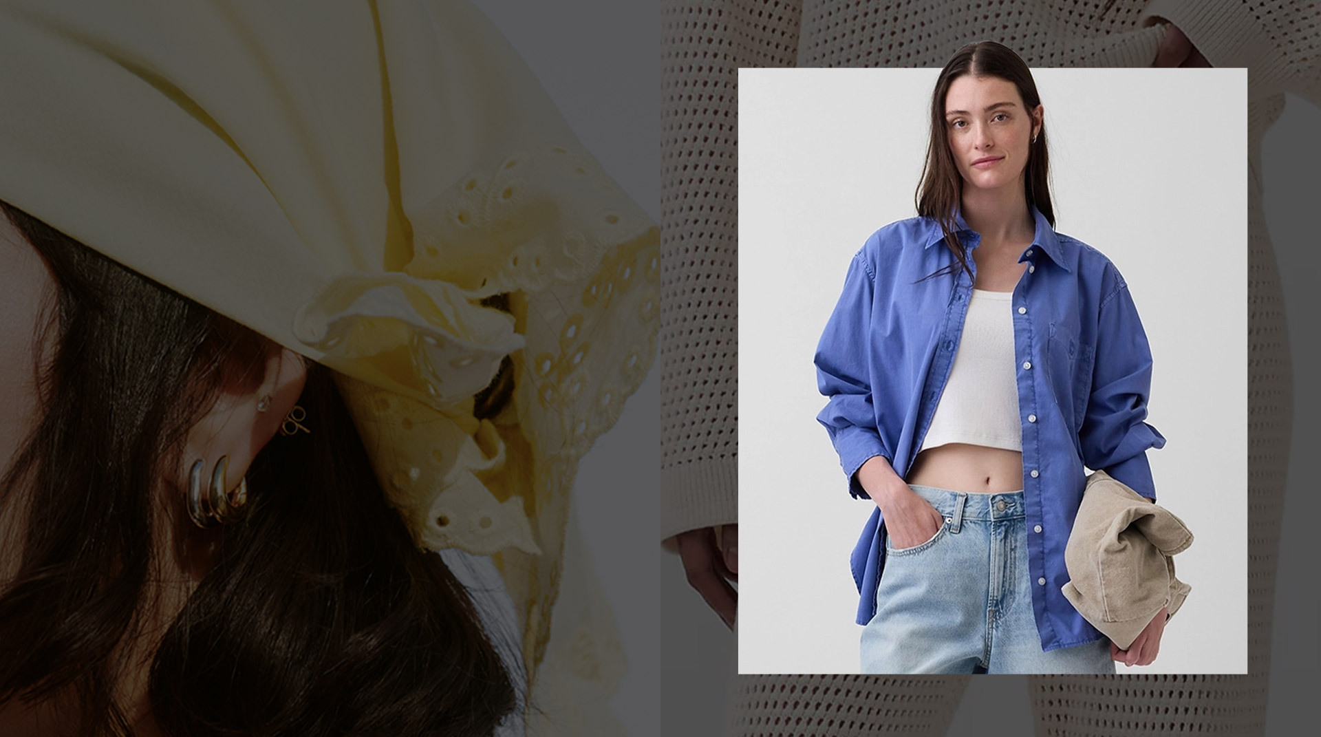 春季極簡風穿搭,襯衫,修身背心,鏤空編織系列,棉麻商品,春季薄外套,運動套裝,繽紛色商品