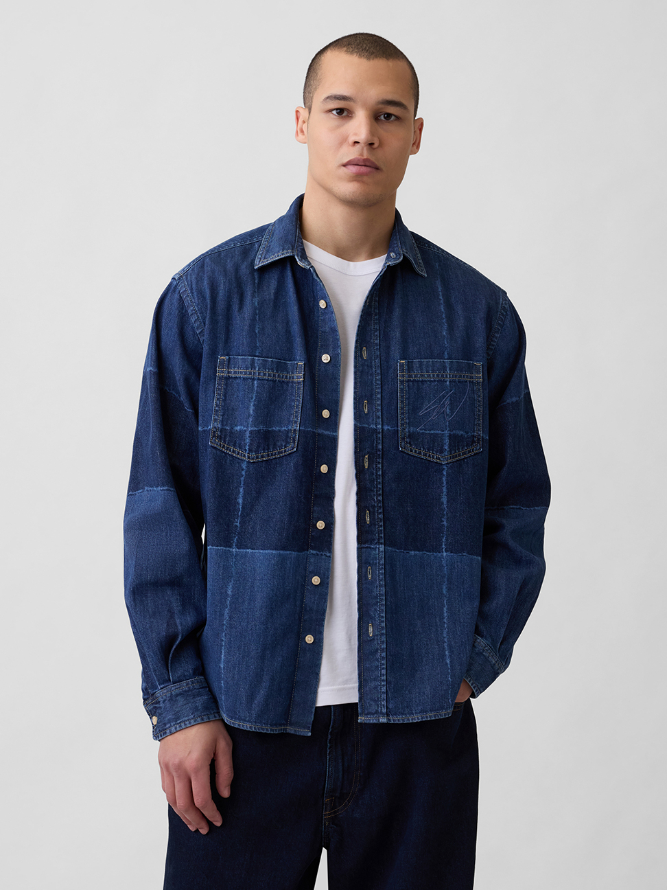 Gap × Sean Wotherspoon 拼貼牛仔襯衫式外套