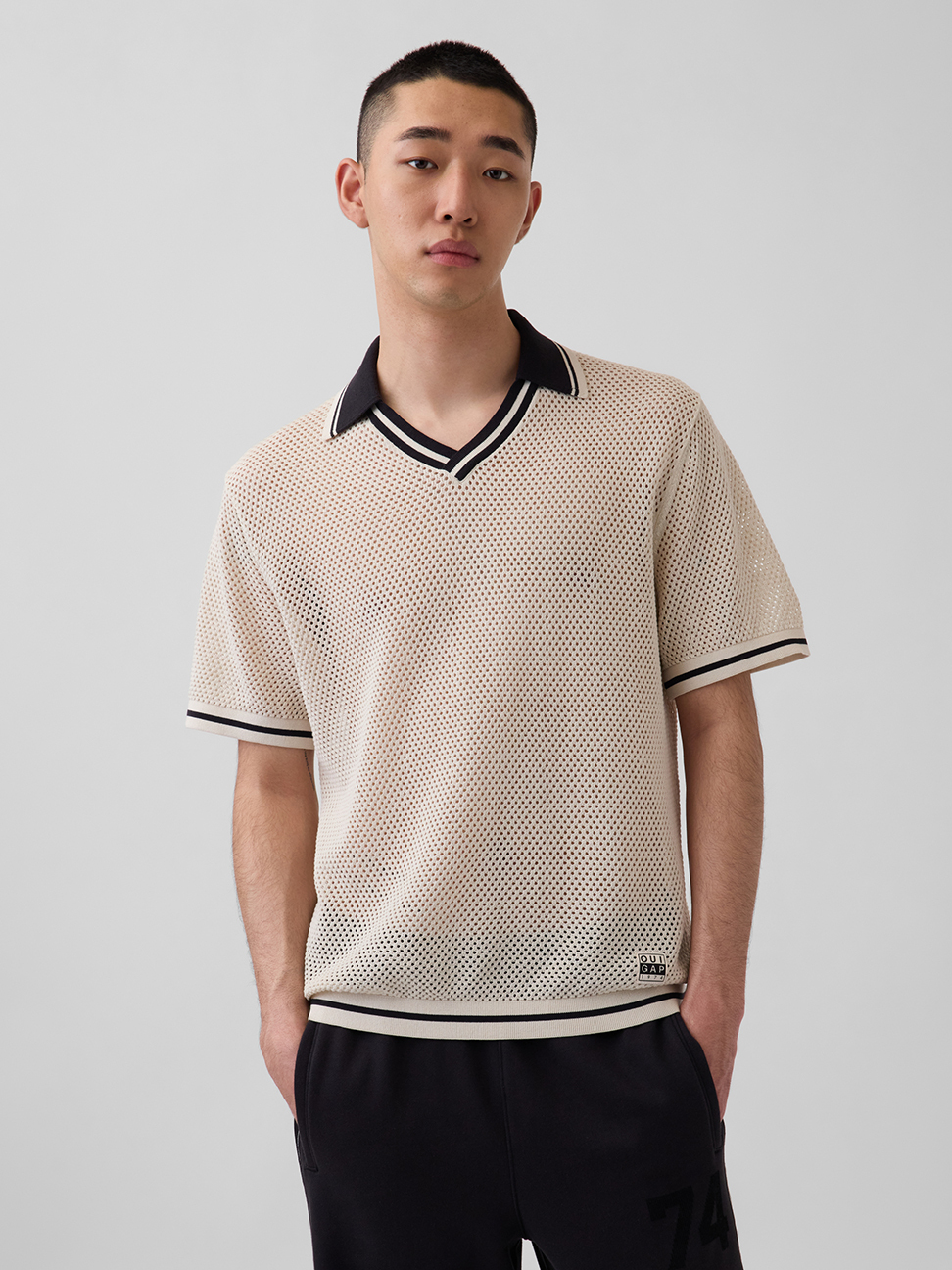 Gap × Ouigi 網眼Polo針織衫