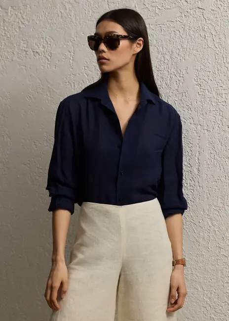 Ralph Lauren Capri Relaxed Fit Linen Voile Shirt