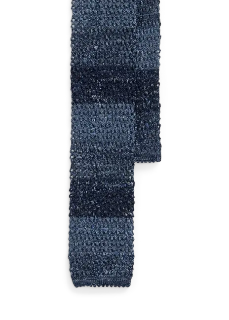 Ralph Lauren Striped Knit Silk-Linen Tie
