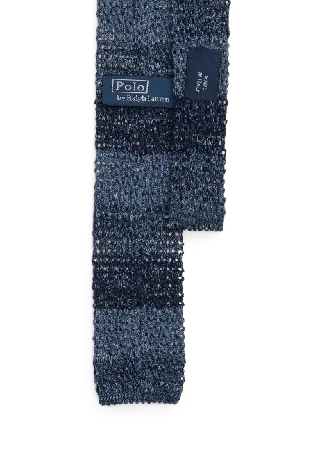 Ralph Lauren Striped Knit Silk-Linen Tie