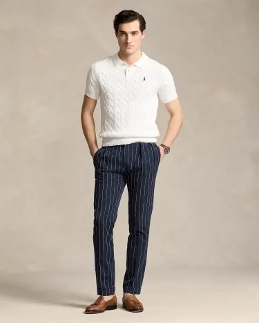 トップス H COTTON NYLON CORD POLO COLLAER KNIT Polo Ralph Lauren CABLE KNIT COTTON POLO COLLAR SWEATER