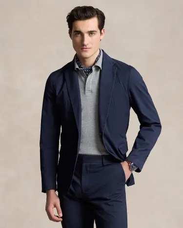 Polo Modern Fit Stretch Chino Jacket in Navy | Ralph Lauren® HK