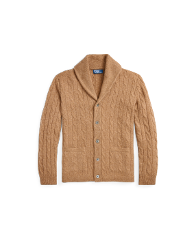 ★★POLO RALPH LAUREN★★ Our full zip sweater brown MNPOSWE Cable-Knit Cotton Full-Zip Sweater in Brown | Ralph Lauren® HK