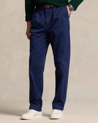 Whitman Relaxed Fit Pleated Chino Trouser