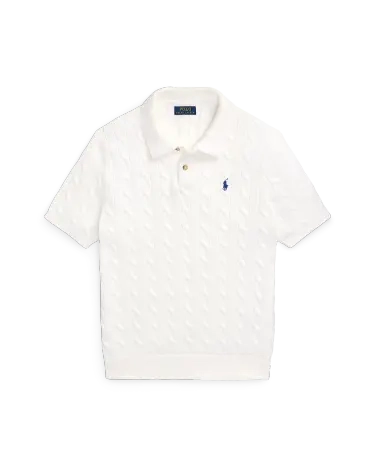 トップス H COTTON NYLON CORD POLO COLLAER KNIT Polo Ralph Lauren CABLE KNIT COTTON POLO COLLAR SWEATER