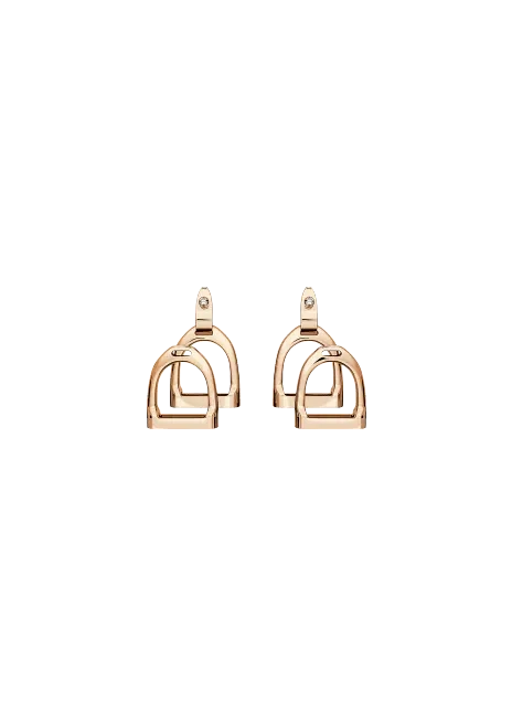 Ralph Lauren Rose Gold Double-Stirrup Earrings