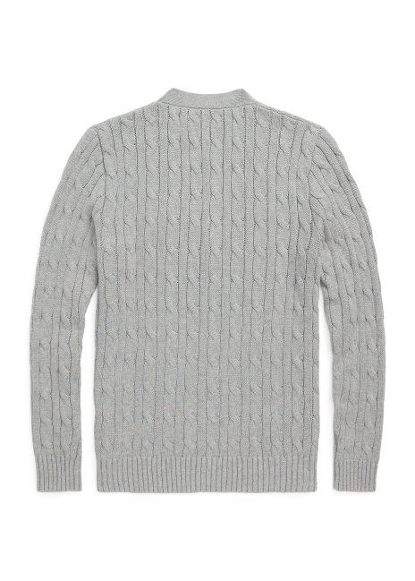 Ralph Lauren Cable-Knit Cotton V-Neck Cardigan
