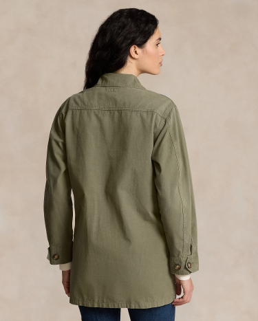 低価格の Cotton Canvas Utility Jacket in Green | Ralph Lauren® HK ジャケット・アウター