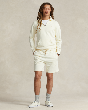 Loopback Fleece Quarter-Zip Sweatshirt in Natural | Ralph