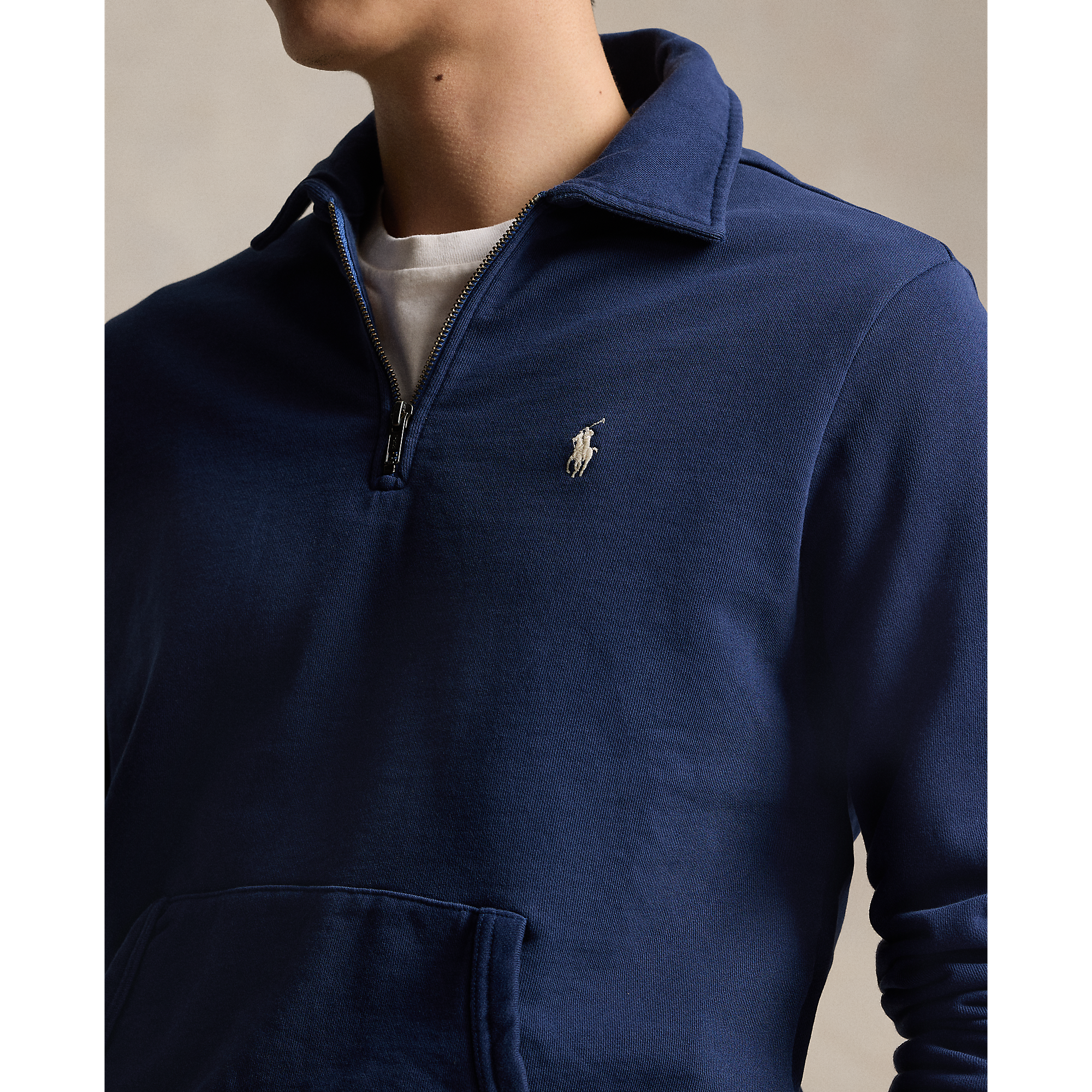★★POLO RALPH LAUREN★★ Loopback Fleece Quarter Zip Sweats Loopback Fleece Quarter-Zip Sweatshirt