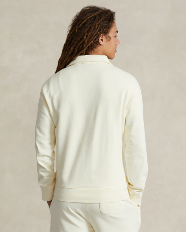 Loopback Fleece Quarter-Zip Sweatshirt in Natural | Ralph