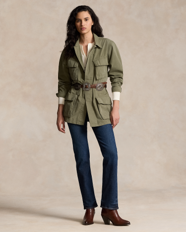 直営店に限定 Green in Jacket Utility Canvas Cotton | HK Lauren® Ralph ジャケット・アウター