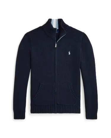 トップス Ralph lauren knit zip blouson navy S Ralph Lauren Full Zip Knit Blouson Navy LXL Used | eBay