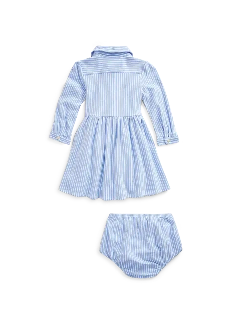 Ralph Lauren Striped Knit Oxford Dress & Bloomer