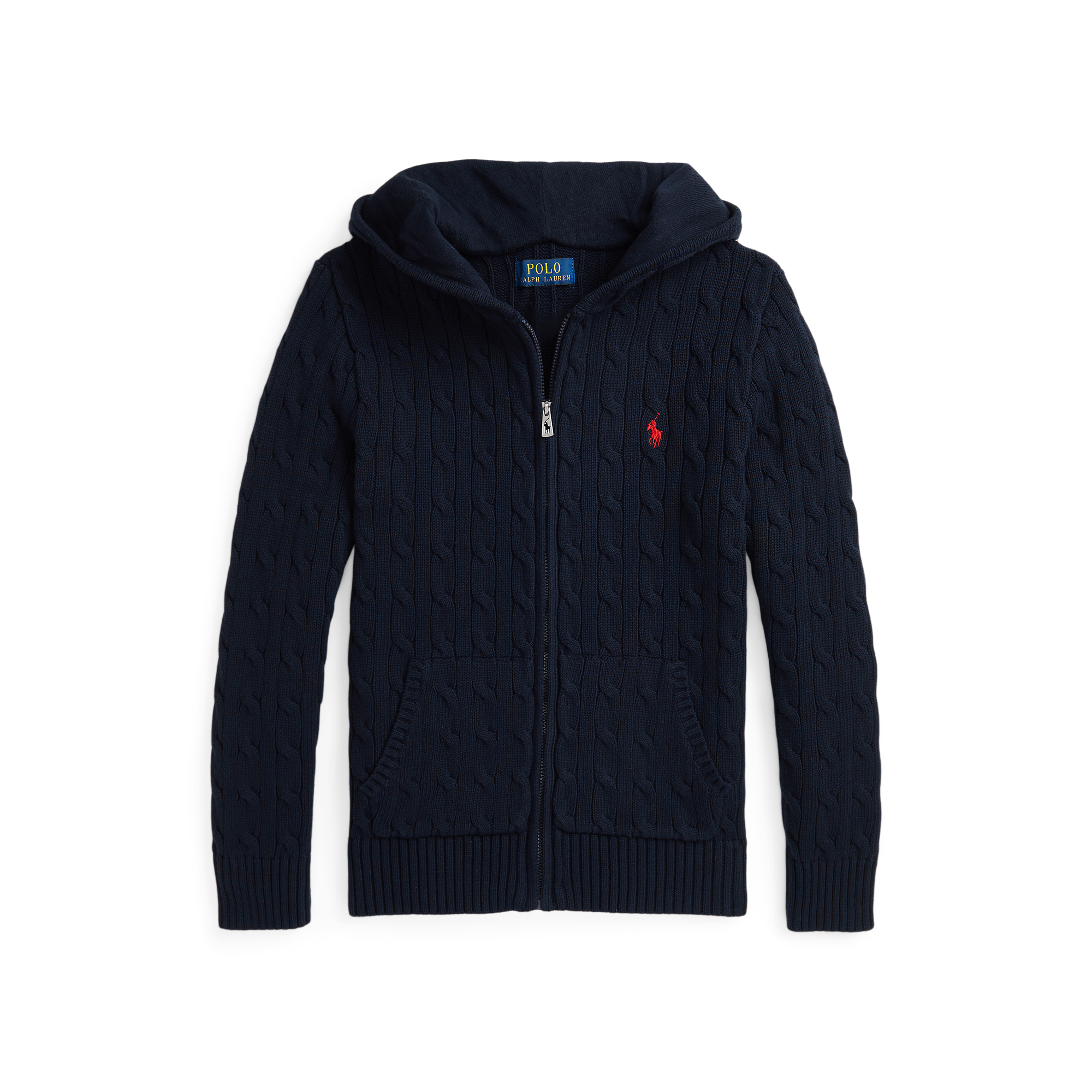 トップス Ralph lauren knit zip blouson navy S Navy Ralph Lauren Sport Cotton Zip-Up Knit Sweater - Women's