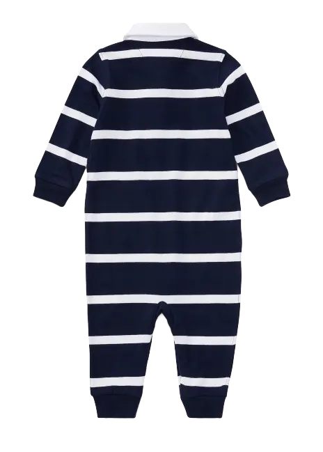 Ralph Lauren Striped Cotton Jersey Rugby Coverall