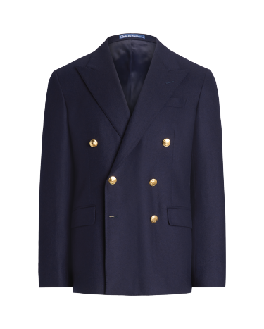 Polo Tailored Wool Flannel Blazer in Navy | Ralph Lauren® HK