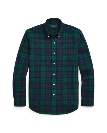 Classic Fit Plaid Brushed Oxford Shirt in Multi | Ralph