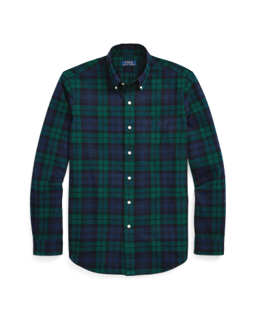 Classic Fit Plaid Brushed Oxford Shirt in Multi | Ralph