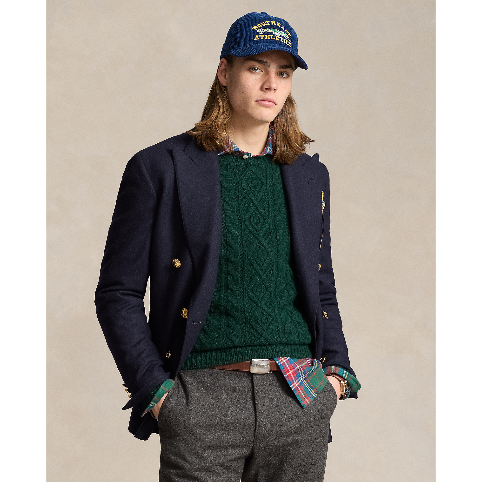 Polo Tailored Wool Flannel Blazer in Navy | Ralph Lauren® HK