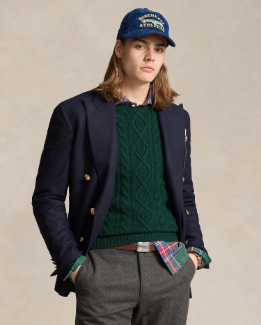Polo Tailored Wool Flannel Blazer in Navy | Ralph Lauren® HK