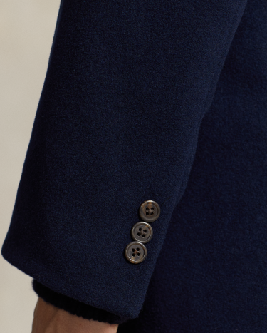 Wool-Blend Twill Topcoat in Navy | Ralph Lauren® HK