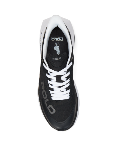 Court Blade Mesh & Leather Sneaker in Black | Ralph Lauren® HK