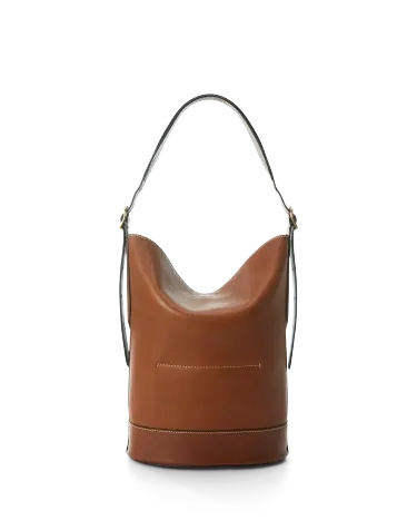 Bellport Leather Bucket Bag in Brown | Ralph Lauren® HK