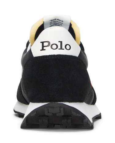 PRL Trail 125 Suede & Oxford Sneaker in Black | Ralph Lauren® HK