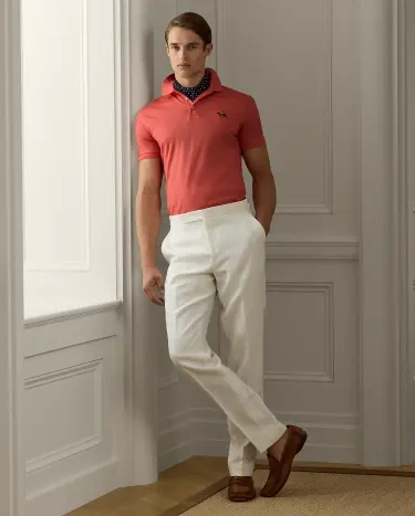 Tシャツ・カットソー Ralph Lauren SS25 Slim-Fit Pique Polo Shirt (710548797 005) Polo Ralph Lauren men's slim cotton pique polo shirt