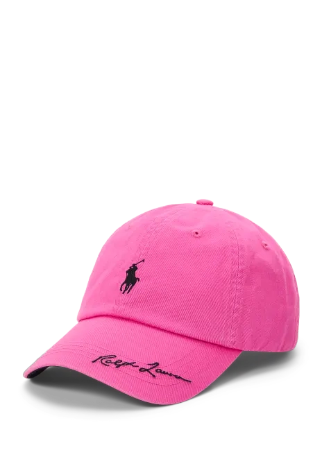 Ralph Lauren Pink Pony Twill Ball Cap