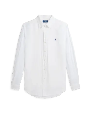 Classic Fit Linen Shirt in White | Ralph Lauren® HK