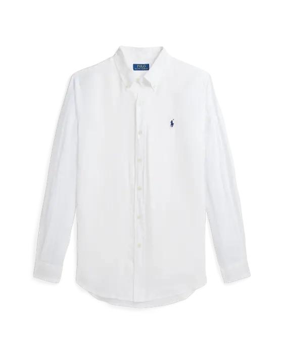 Classic Fit Linen Shirt in White | Ralph Lauren® HK