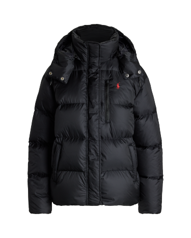 Polo Ralph Lauren Jacket Puffer Orange USA Flag Down