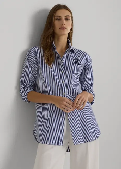 Ralph Lauren Relaxed Fit Striped Stretch Cotton Shirt