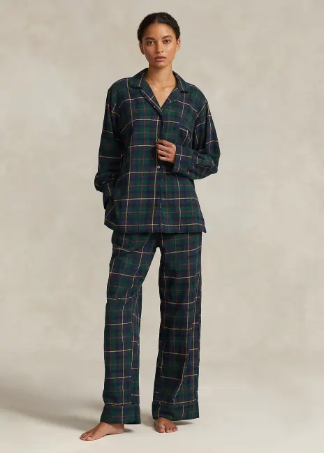 Ralph Lauren Plaid Flannel Pajama Set