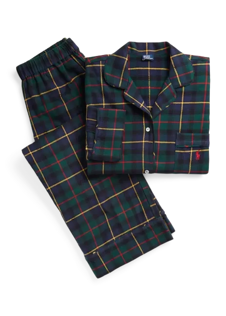 Ralph Lauren Plaid Flannel Pajama Set