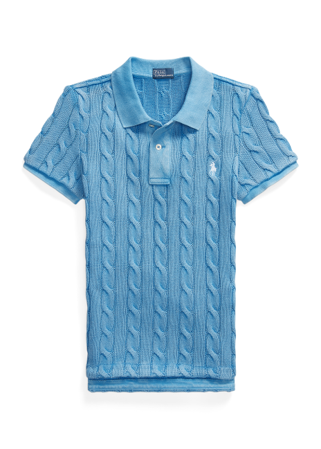 Ralph Lauren Cable-Knit Polo Shirt